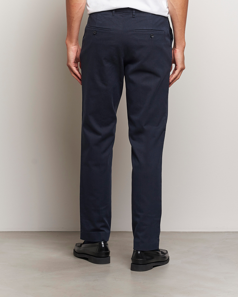 Herr | Byxor | J.Lindeberg | Lois Flannel Twill Pants Navy