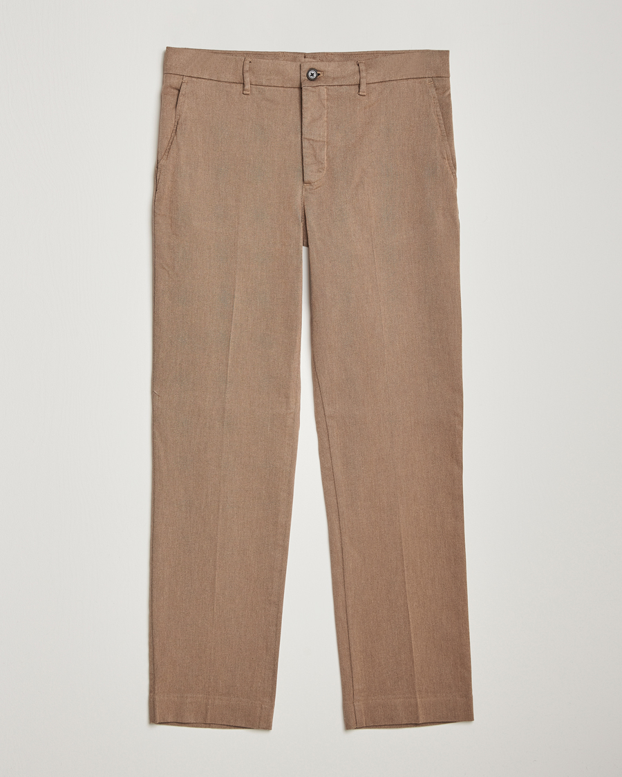 Herr | Byxor | J.Lindeberg | Lois Flannel Twill Pants Tiger Brown