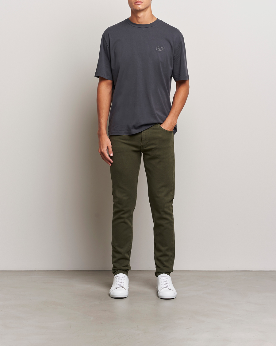 Herr | Byxor | J.Lindeberg | Jay Solid Twill Stretch Jeans Forest Green