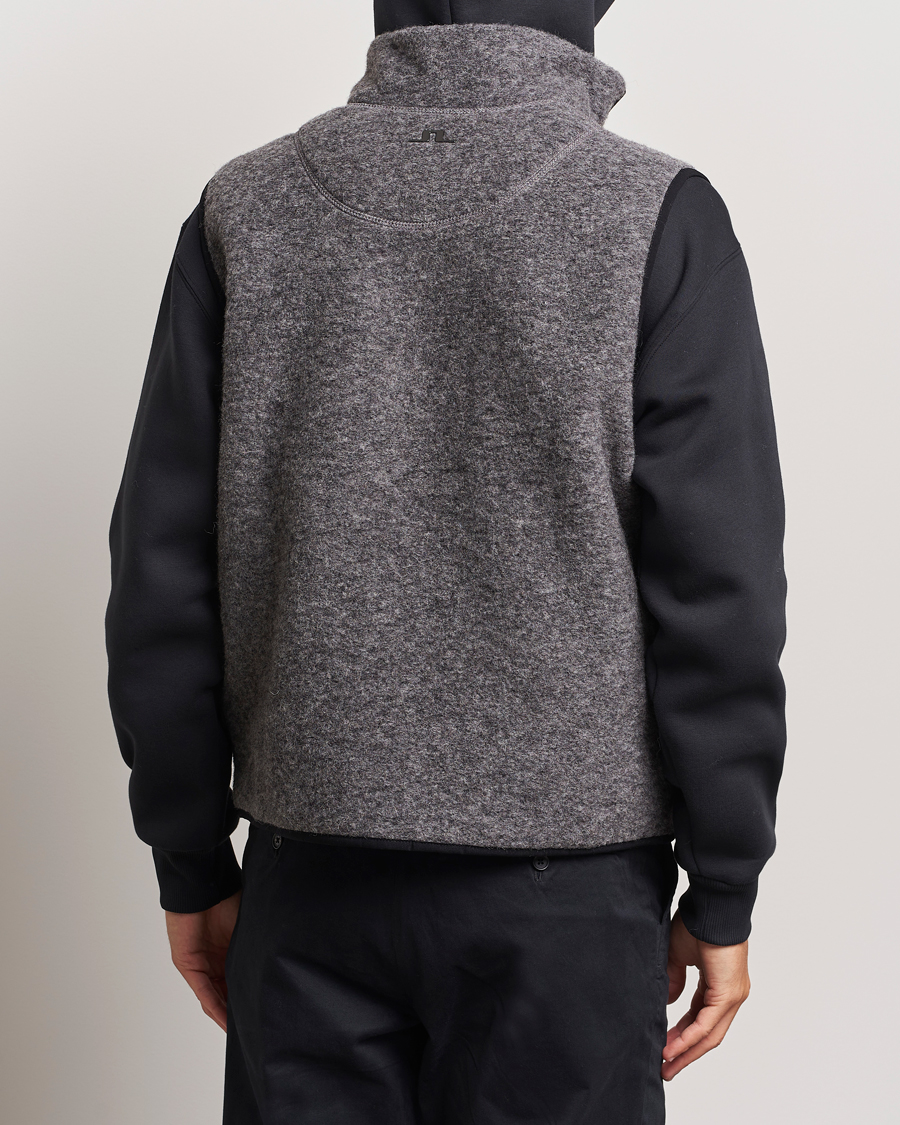 Herr | Västar | J.Lindeberg | Duncan Wool Fleece Vest Light Grey Melange