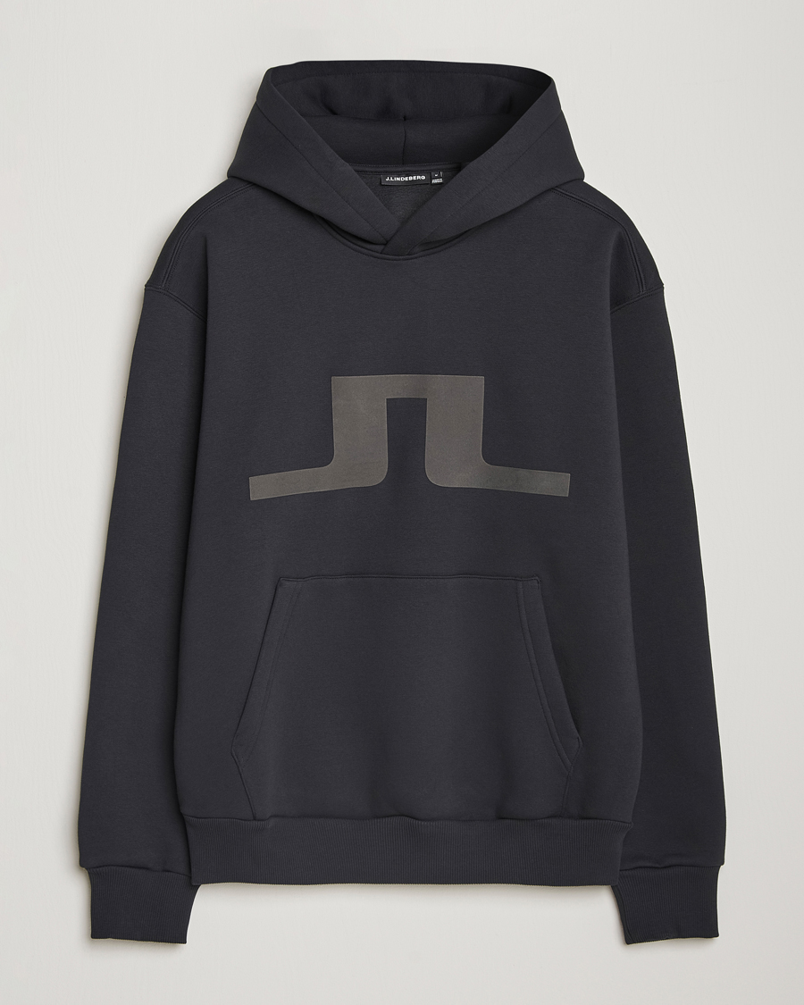 Herr | Tröjor | J.Lindeberg | Karson Graphic Hoodie Black