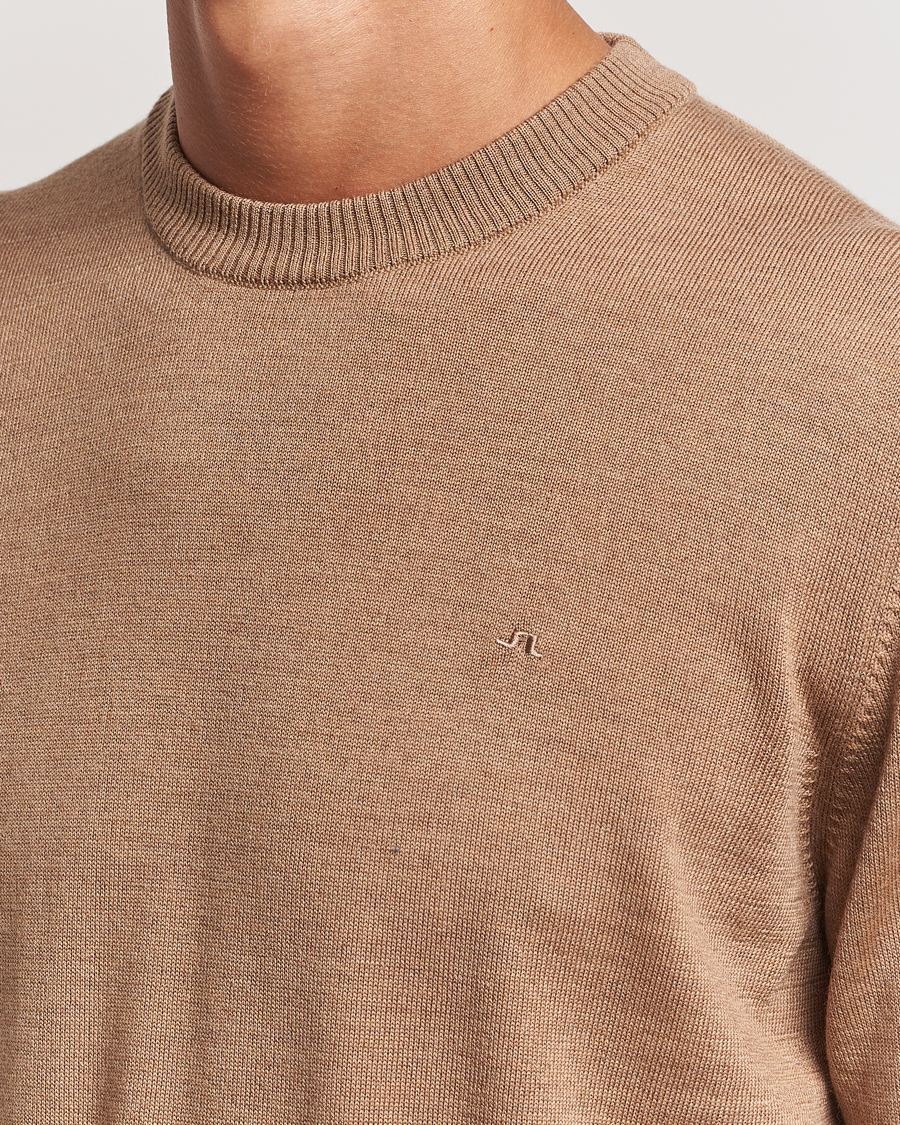 Herr | Tröjor | J.Lindeberg | Keane Merino Crew Neck Sweater Tiger Brown