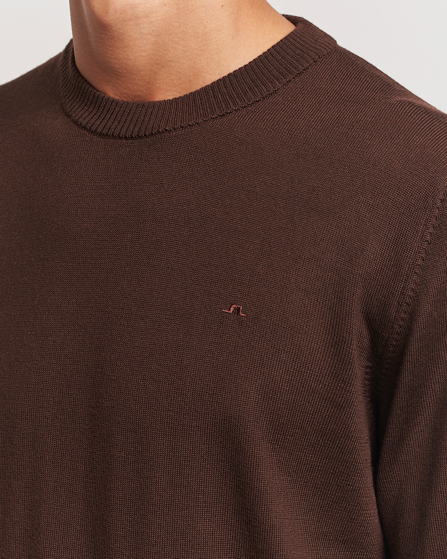 Herr | Tröjor | J.Lindeberg | Keane Merino Crew Neck Sweater Bitter Chocolate