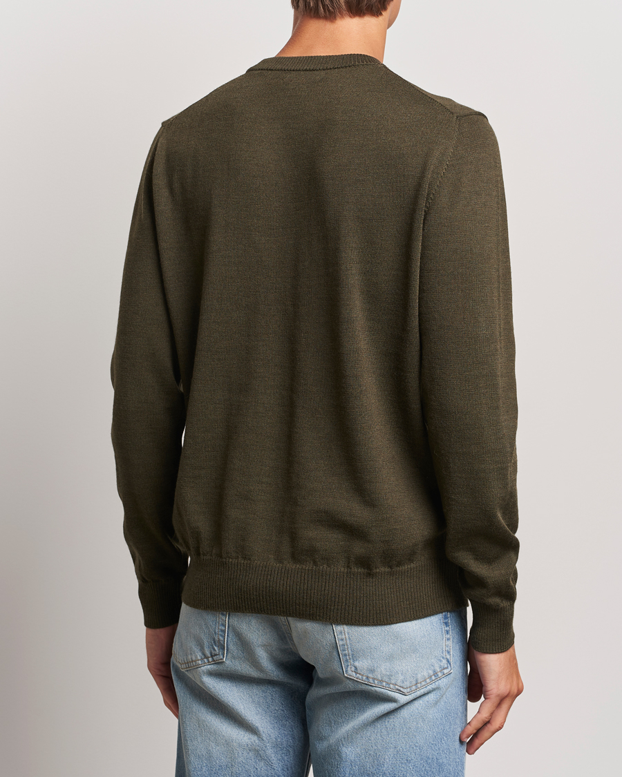 Herr | Tröjor | J.Lindeberg | Keane Merino Crew Neck Sweater Forest Green