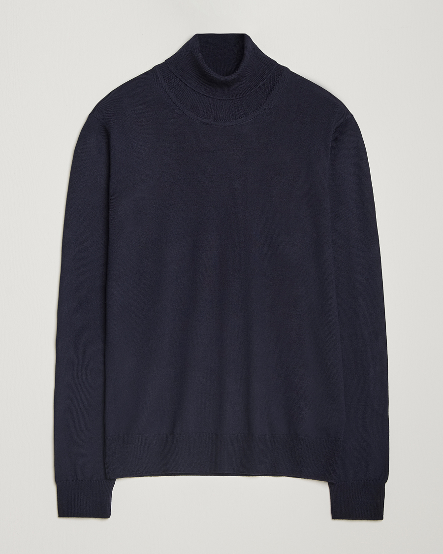 Herr | Tröjor | J.Lindeberg | Kaden Merino Turtleneck Navy