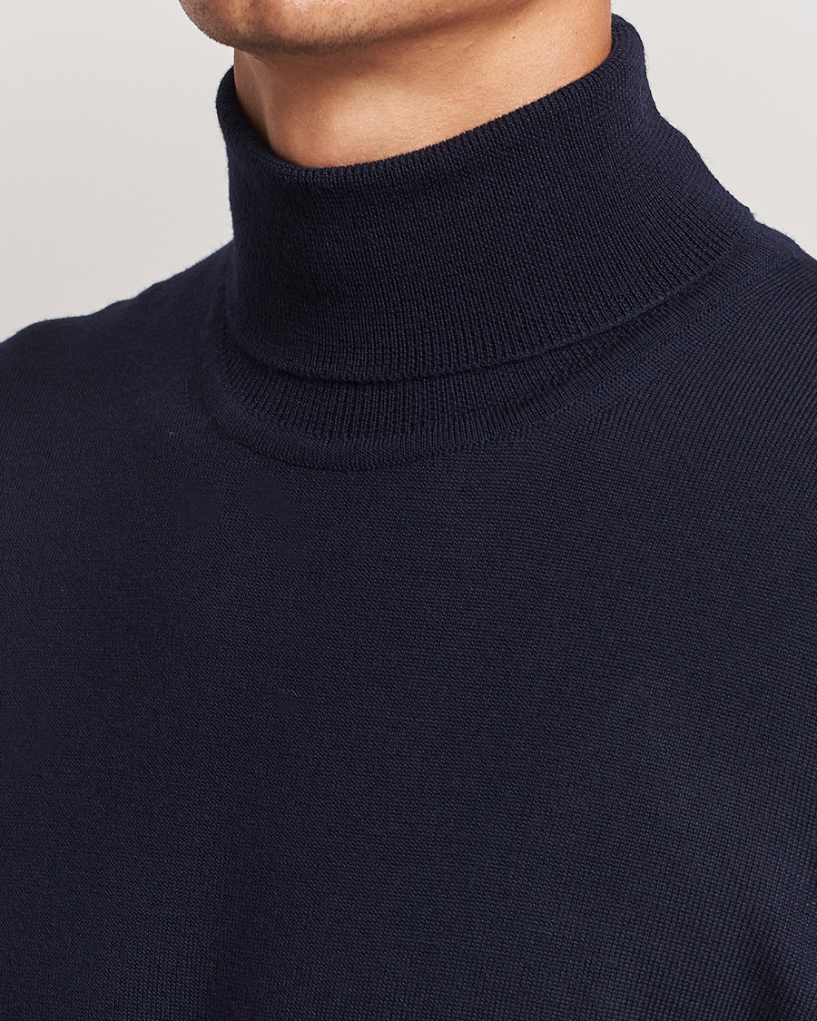 Herr | Tröjor | J.Lindeberg | Kaden Merino Turtleneck Navy