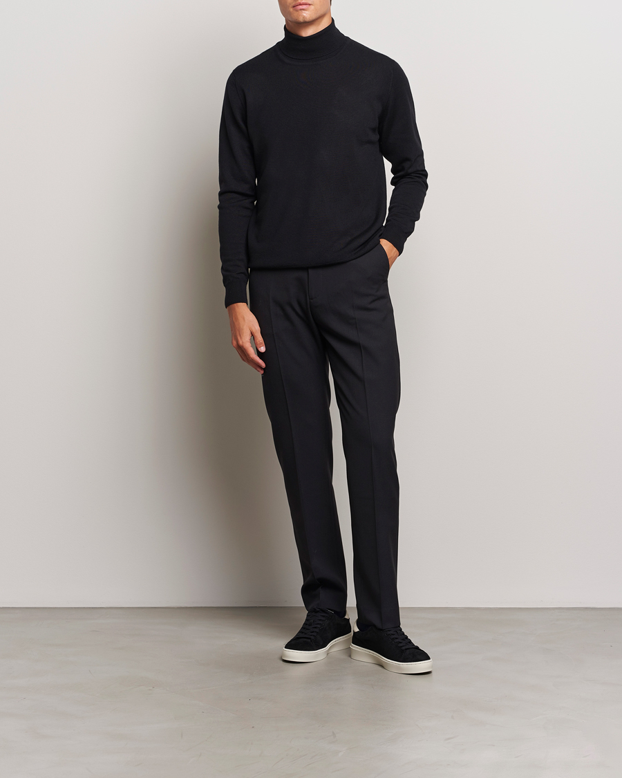 Herr | Tröjor | J.Lindeberg | Kaden Merino Turtleneck Black