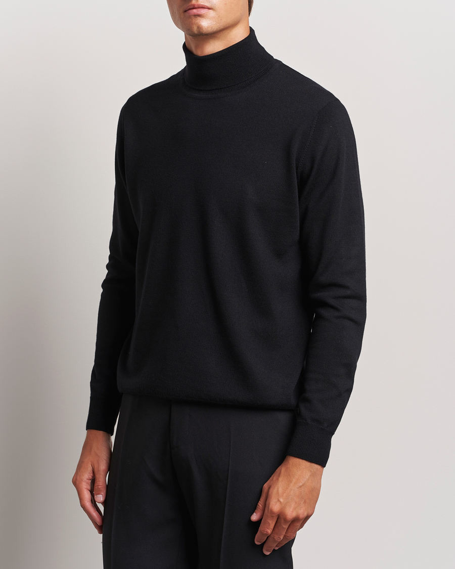 Herr | Tröjor | J.Lindeberg | Kaden Merino Turtleneck Black