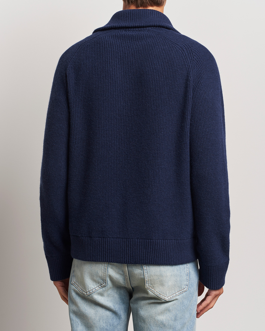 Herr | Tröjor | J.Lindeberg | Wilmer Quarter Zip Knit Navy