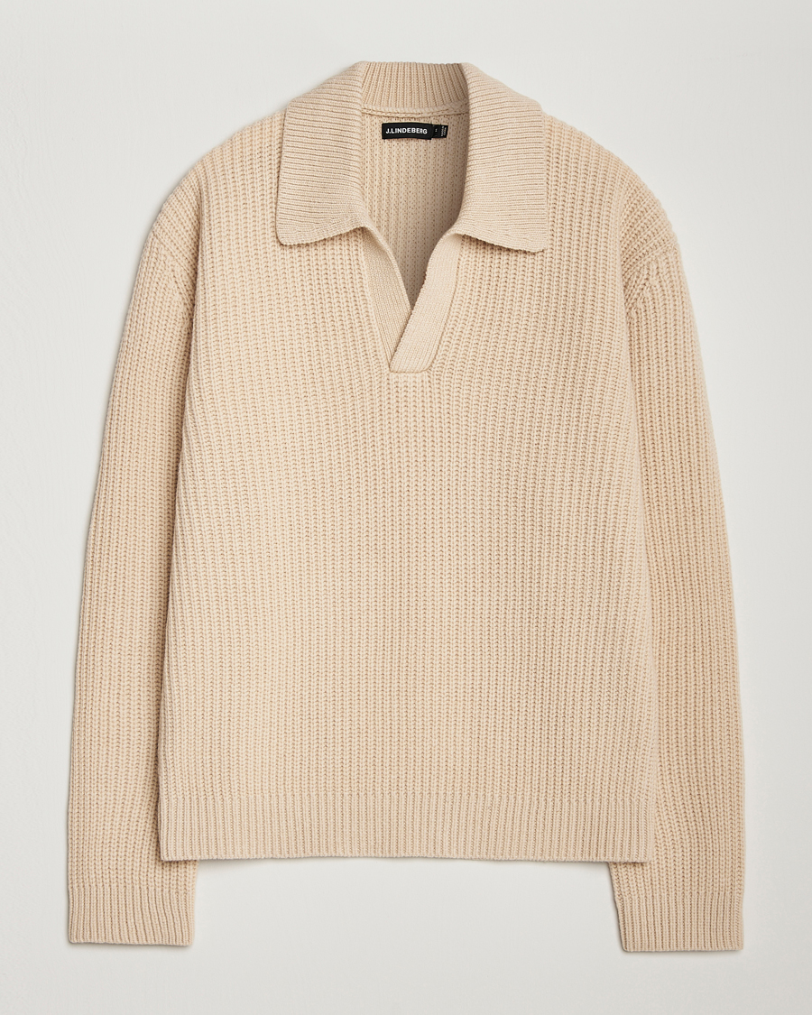 Herr | Tröjor | J.Lindeberg | Jethro Heavy Polo Knit Moonbeam