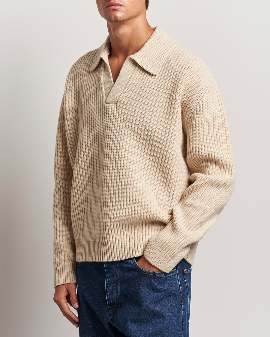 Herr | Tröjor | J.Lindeberg | Jethro Heavy Polo Knit Moonbeam