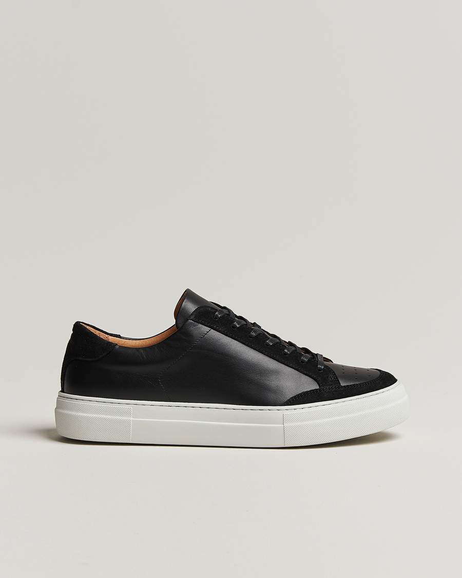 Herr | J.Lindeberg Art Signature Leather Sneaker Black | J.Lindeberg | Art Signature Leather Sneaker Black