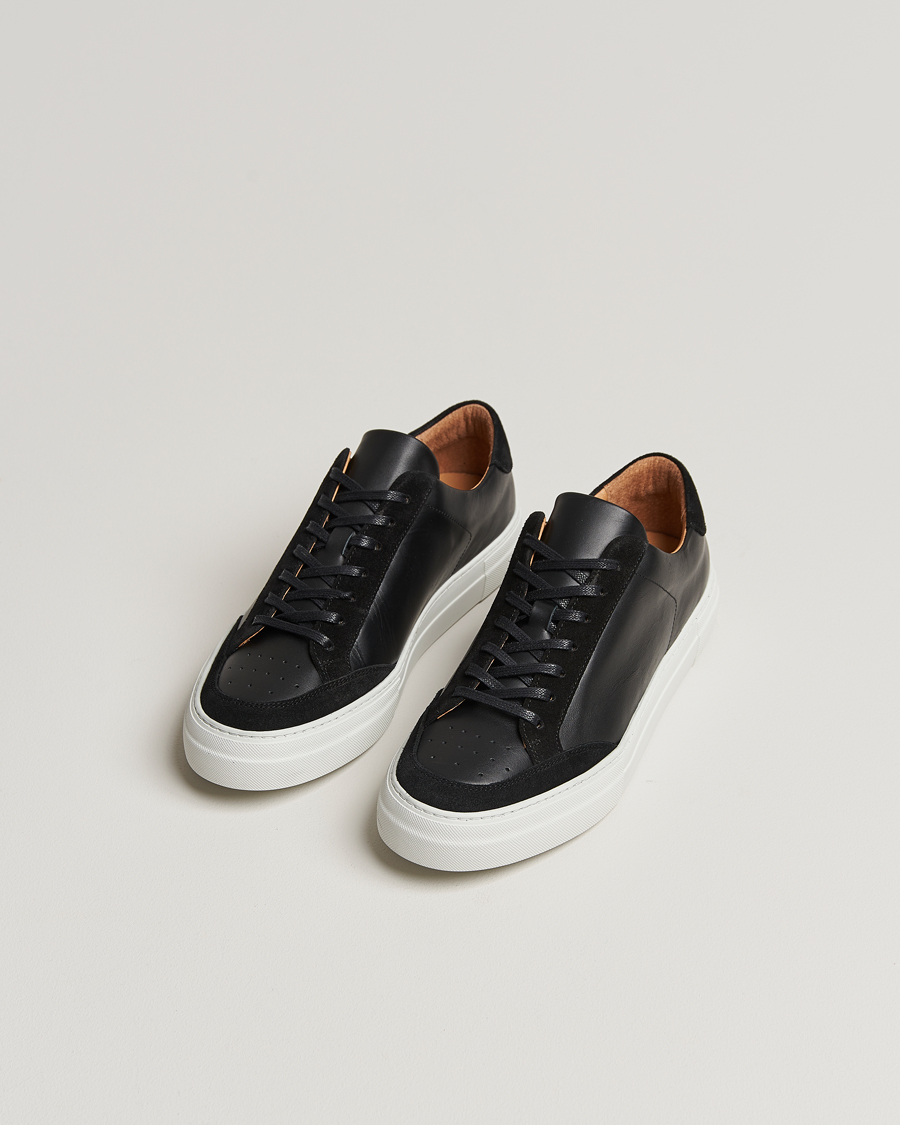 Herr | J.Lindeberg Art Signature Leather Sneaker Black | J.Lindeberg | Art Signature Leather Sneaker Black