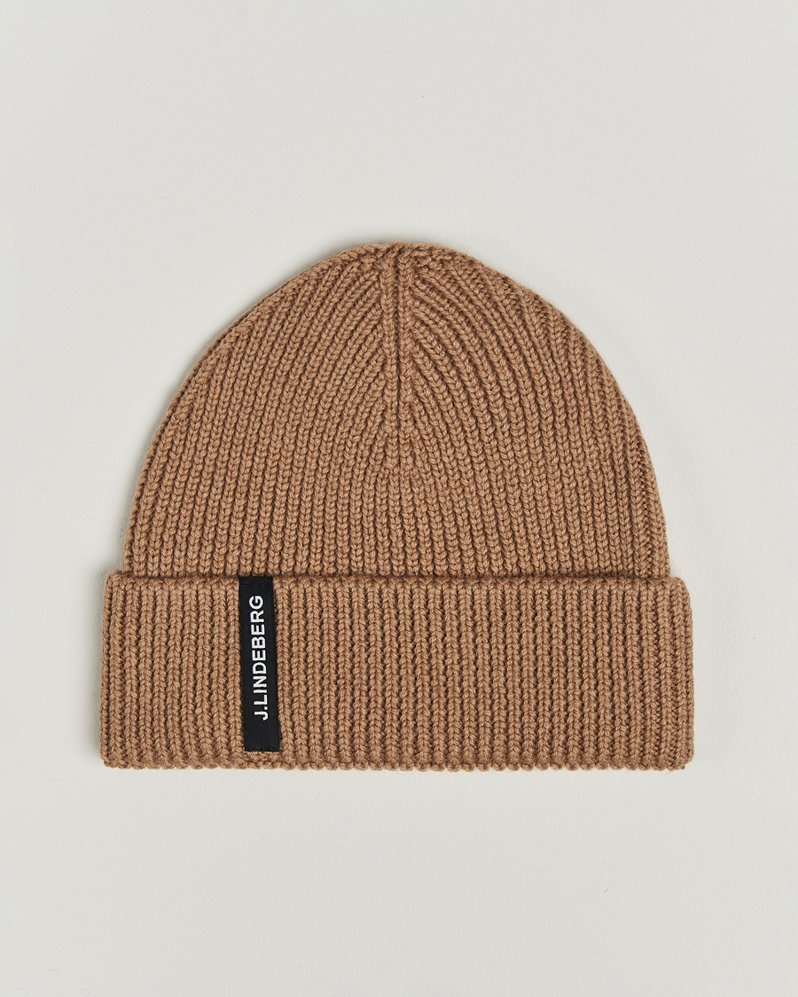 Herr | J.Lindeberg Juan Merino Beanie Tiger Brown | J.Lindeberg | Juan Merino Beanie Tiger Brown