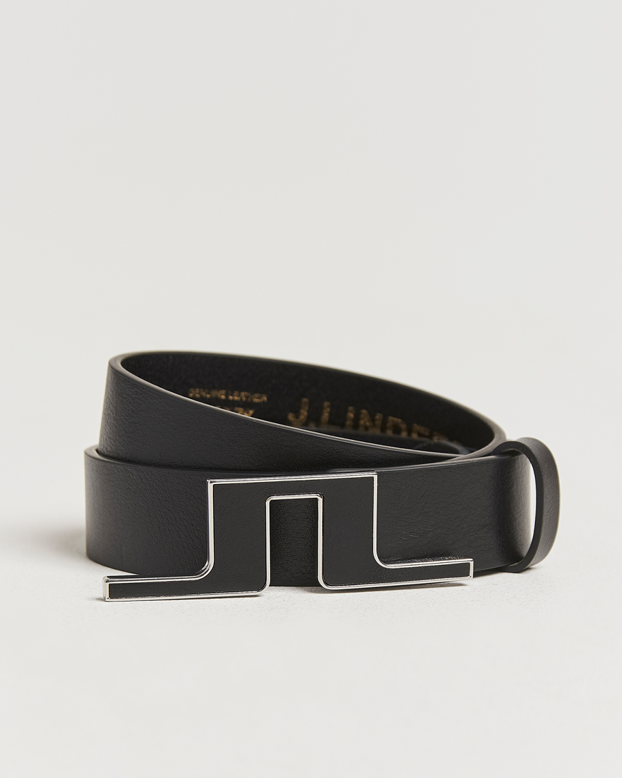 Herr | J.Lindeberg Bridge Logo Belt Black | J.Lindeberg | Bridge Logo Belt Black