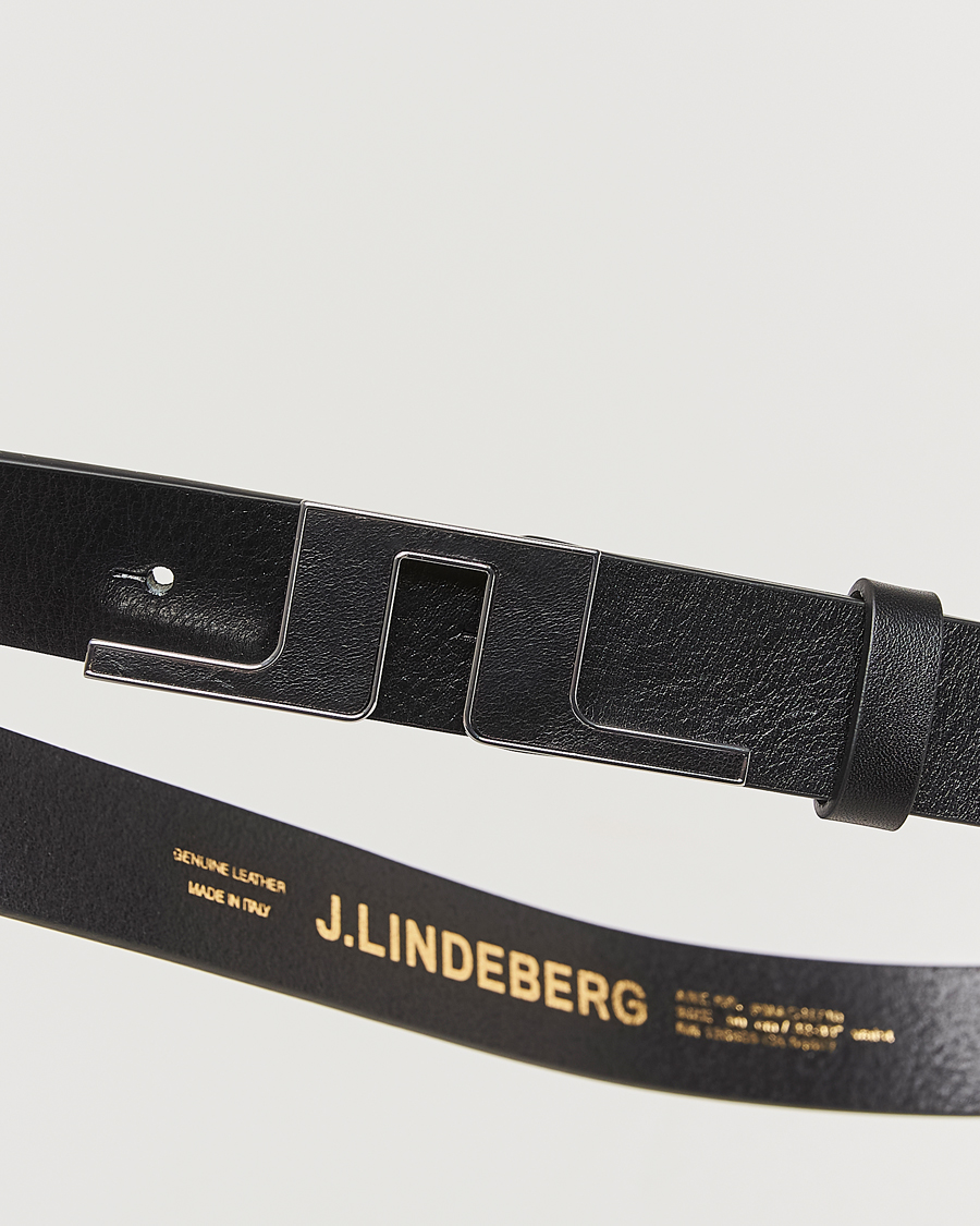 Herr | J.Lindeberg Bridge Logo Belt Black | J.Lindeberg | Bridge Logo Belt Black