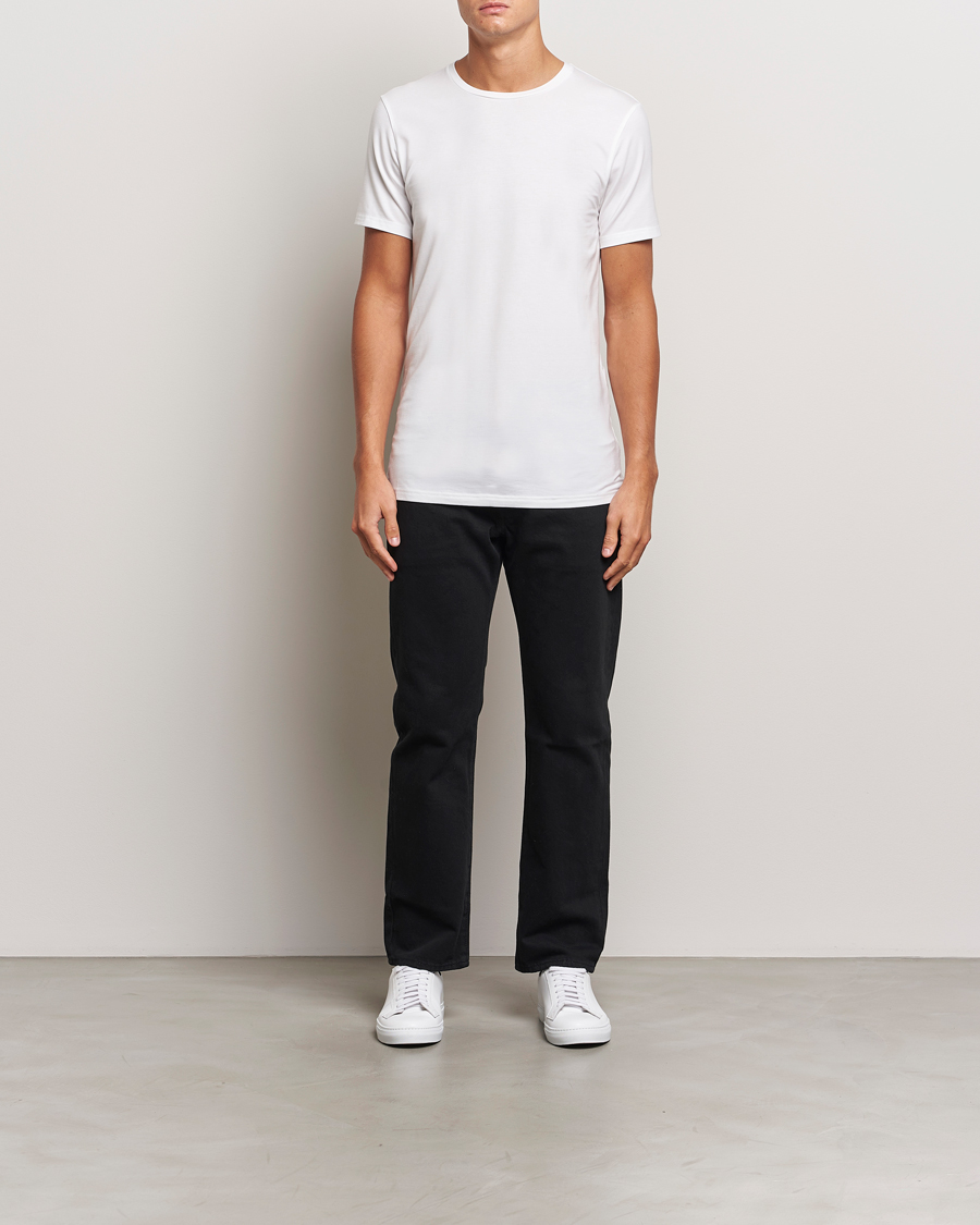 Herr | T-Shirts | Bread & Boxers | Tencel Crew Neck T-Shirt White
