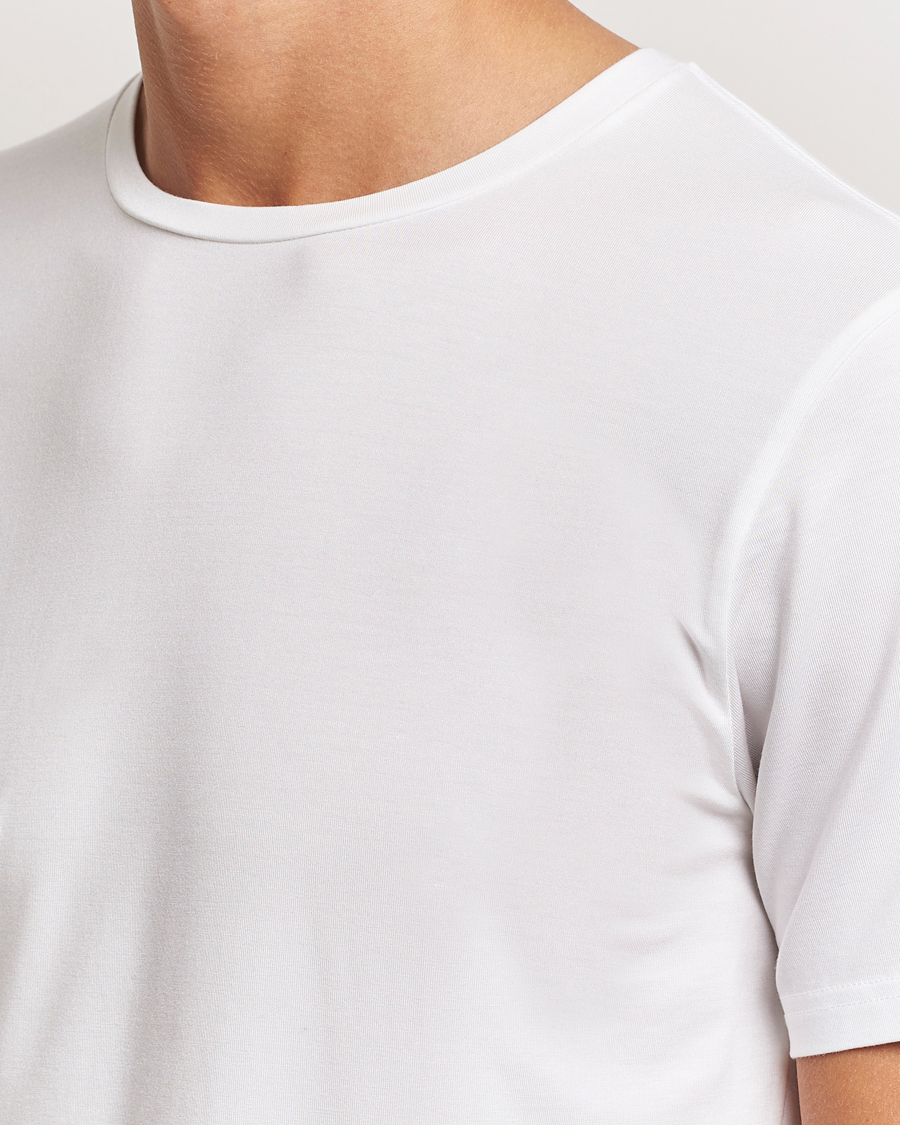 Herr | T-Shirts | Bread & Boxers | Tencel Crew Neck T-Shirt White