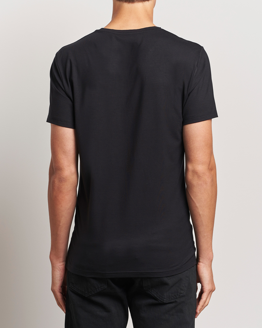 Herr | T-Shirts | Bread & Boxers | Tencel Crew Neck T-Shirt Black