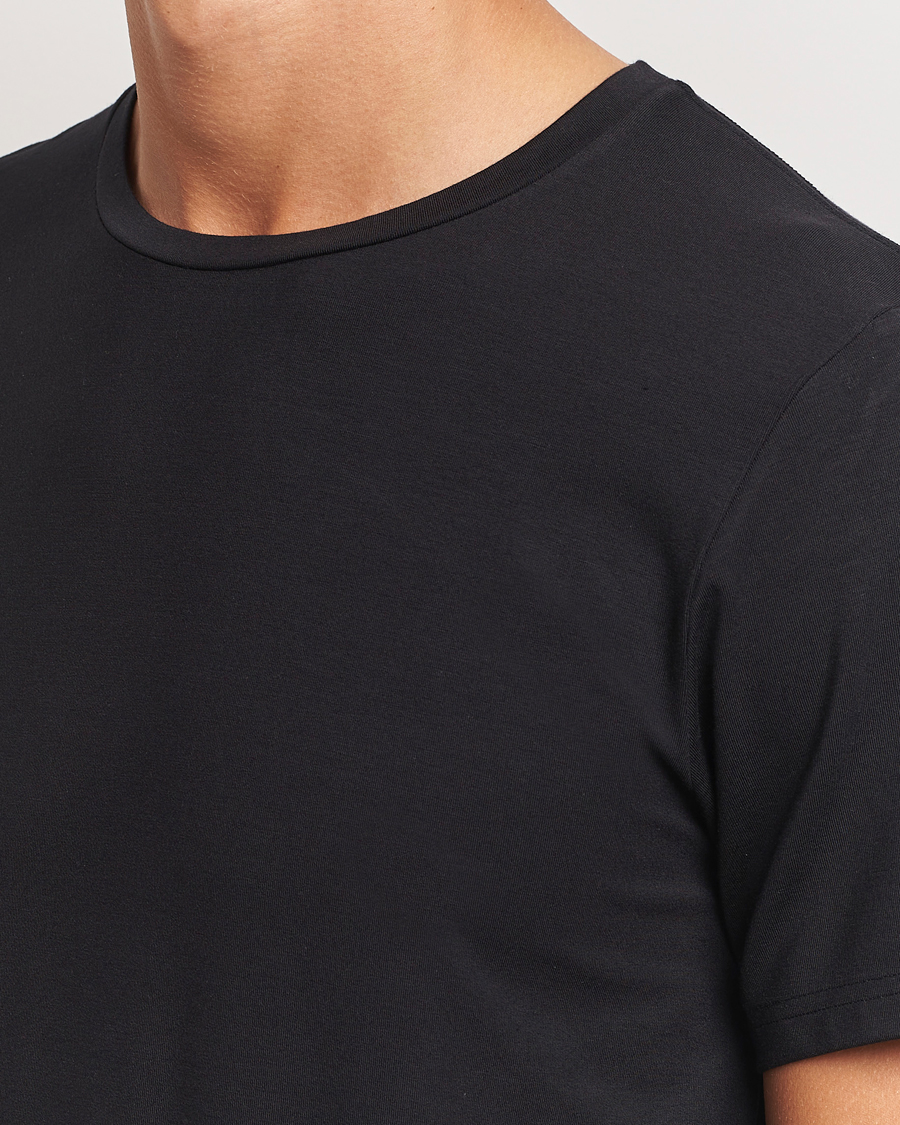 Herr | T-Shirts | Bread & Boxers | Tencel Crew Neck T-Shirt Black