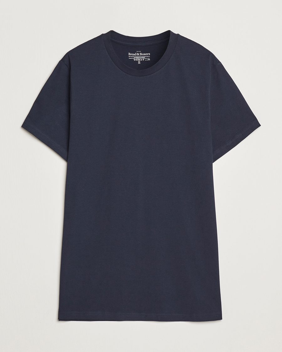 Herr | T-Shirts | Bread & Boxers | Crew Neck Regular T-Shirt Dark Navy