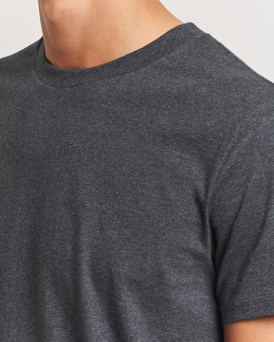 Herr | T-Shirts | Bread & Boxers | Heavy Cotton Crew Neck T-Shirt Dark Grey Melange
