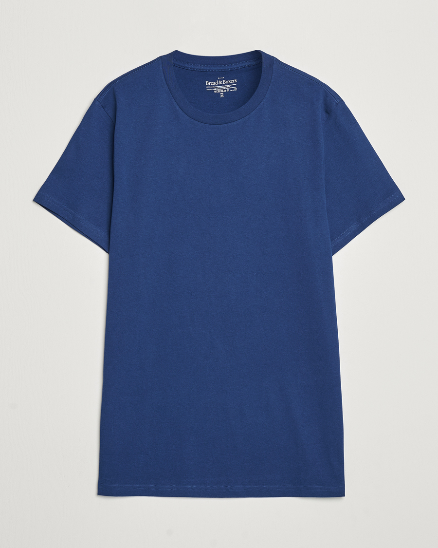 Herr | T-Shirts | Bread & Boxers | Heavy Cotton Crew Neck T-Shirt Ink Blue