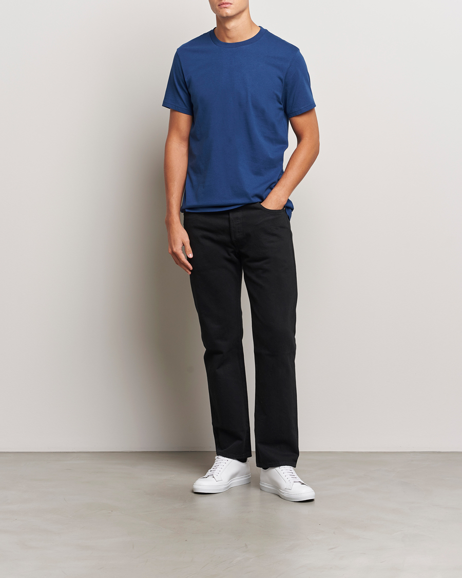 Herr | T-Shirts | Bread & Boxers | Heavy Cotton Crew Neck T-Shirt Ink Blue