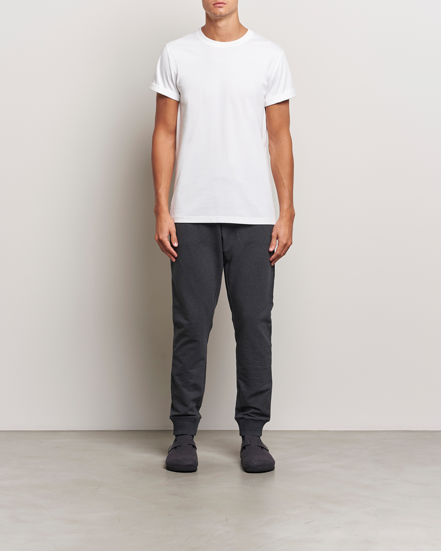 Herr | T-Shirts | Bread & Boxers | Roll-Up Crew Neck T-Shirt White
