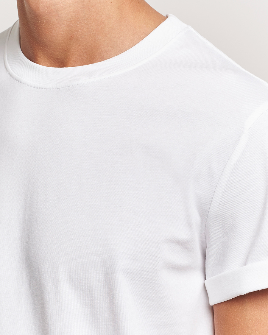 Herr | T-Shirts | Bread & Boxers | Roll-Up Crew Neck T-Shirt White
