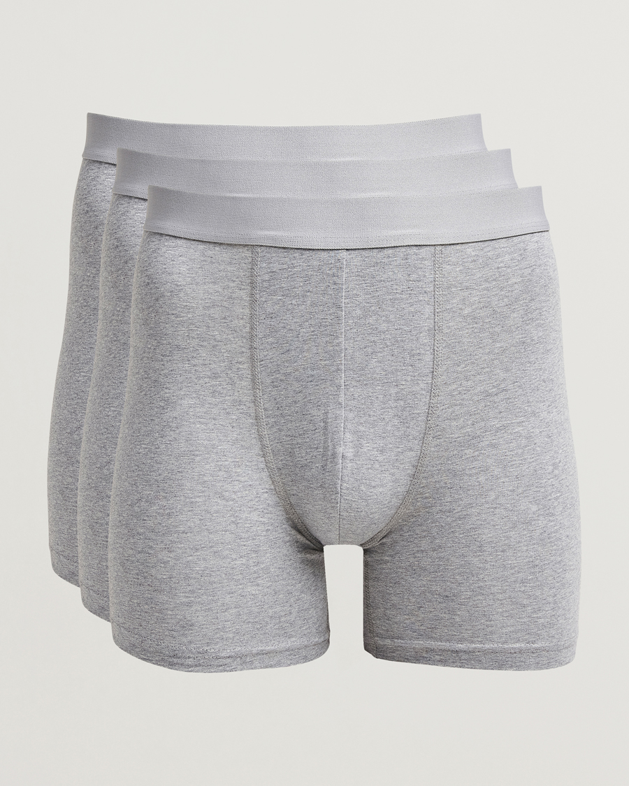Herr | Underkläder | Bread & Boxers | 3-Pack Long Boxer Brief Grey Melange