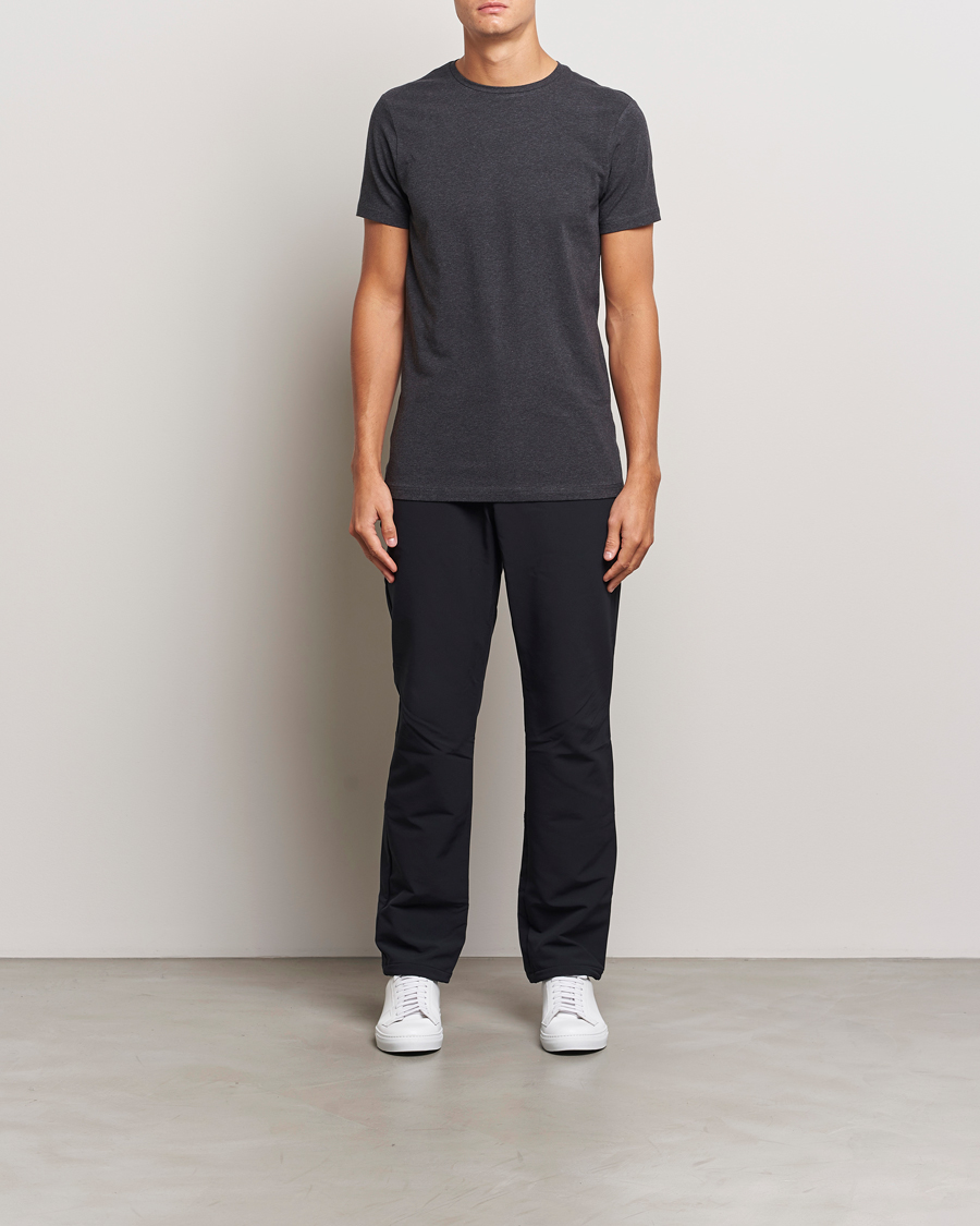 Herr | T-Shirts | Bread & Boxers | 2-Pack Crew Neck T-Shirt Dark Grey Melange