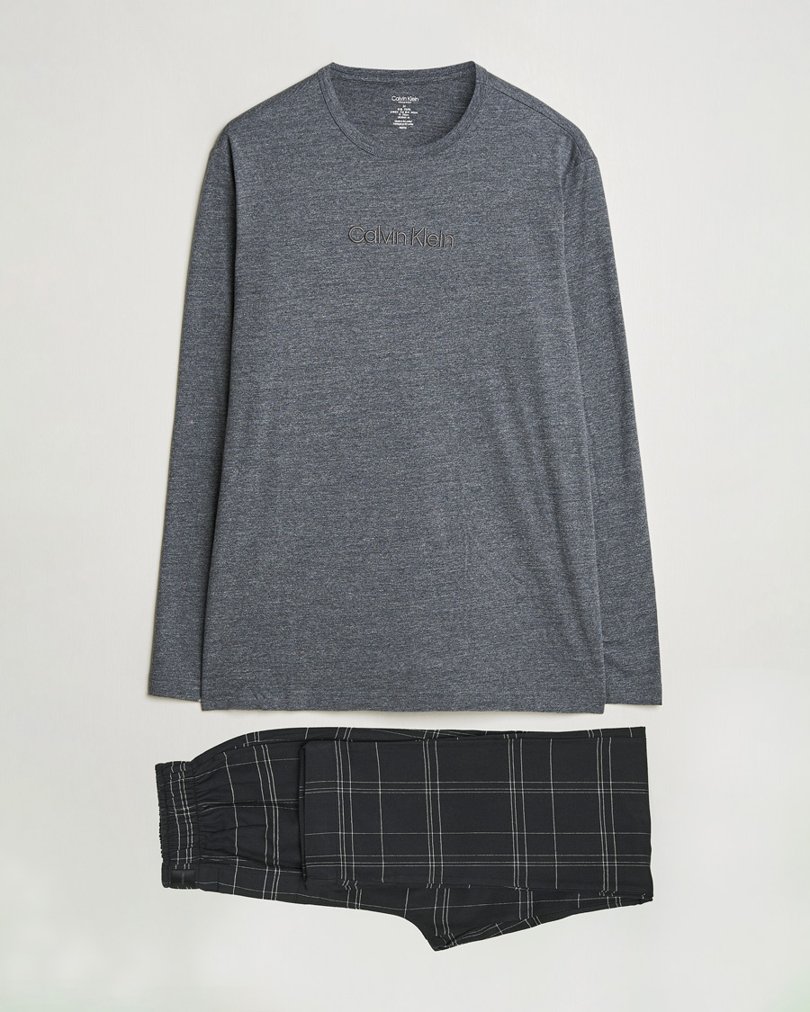 Herr | Pyjamas & Morgonrockar | Calvin Klein | Cotton Pyjama Set Charcoal/Black