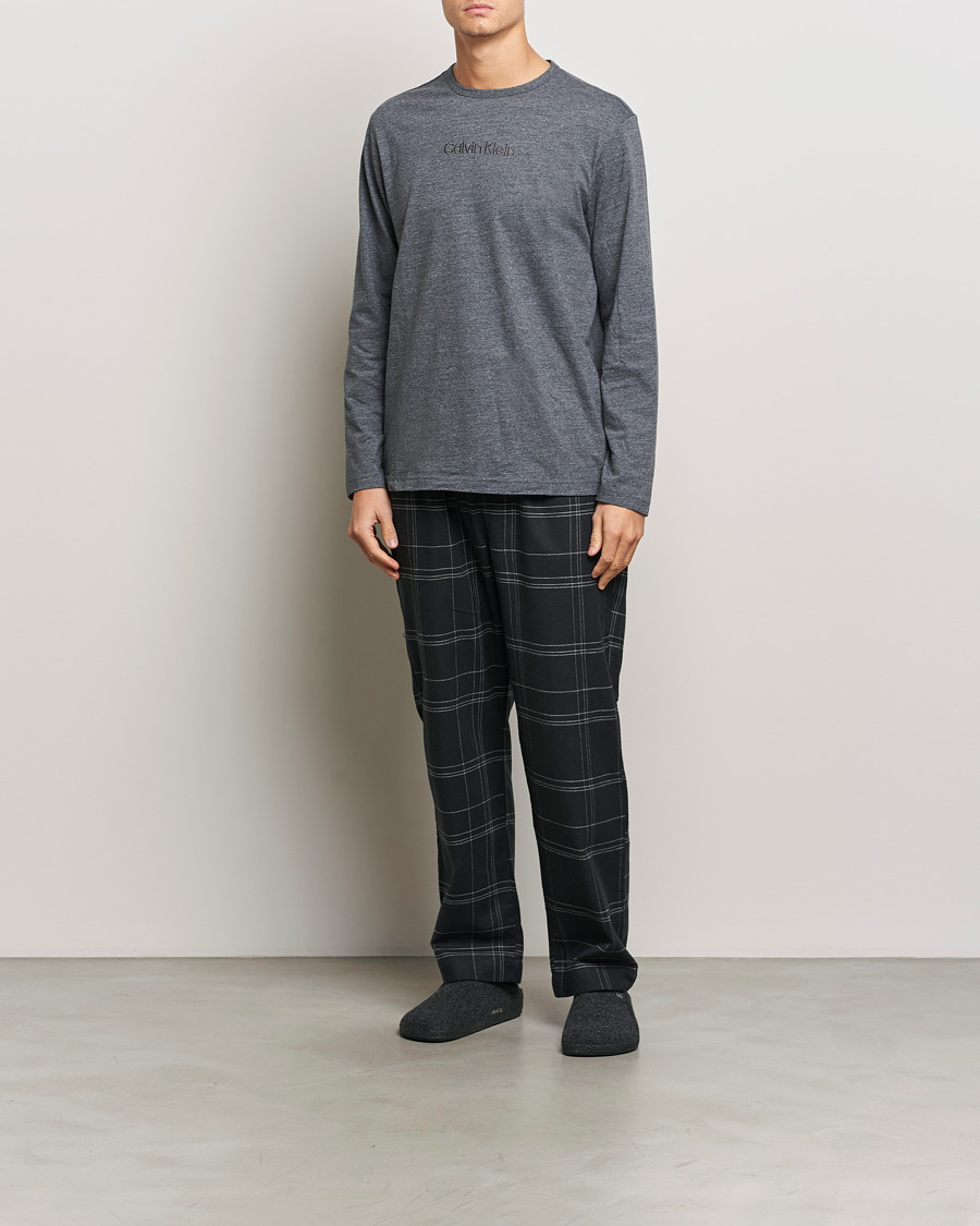 Herr | Pyjamas & Morgonrockar | Calvin Klein | Cotton Pyjama Set Charcoal/Black