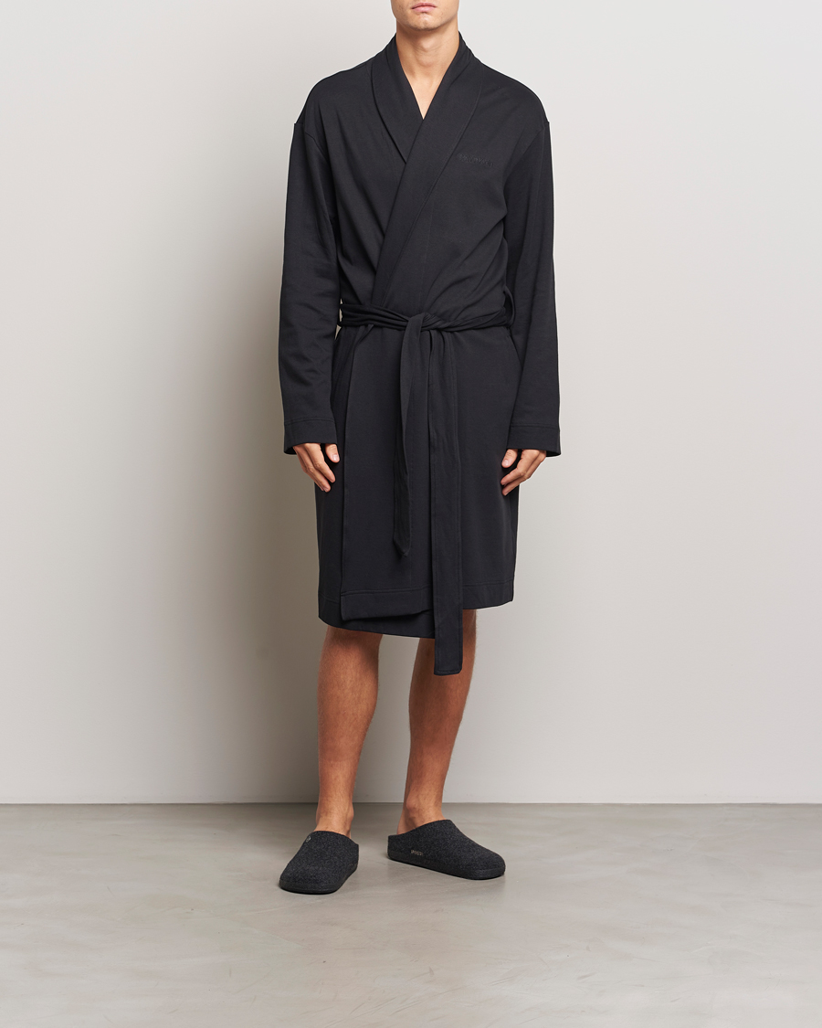 Herr | Calvin Klein Cotton Robe Black | Calvin Klein | Cotton Robe Black