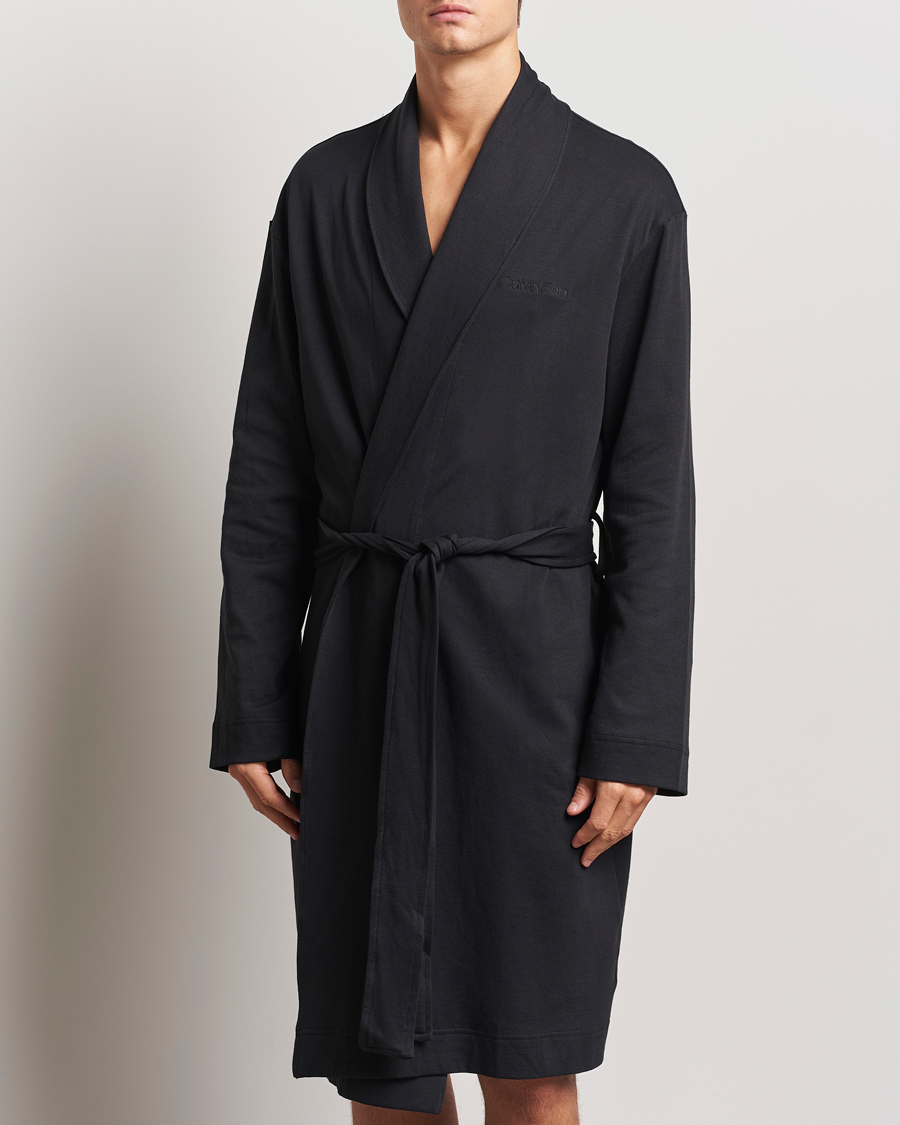 Herr | Calvin Klein Cotton Robe Black | Calvin Klein | Cotton Robe Black