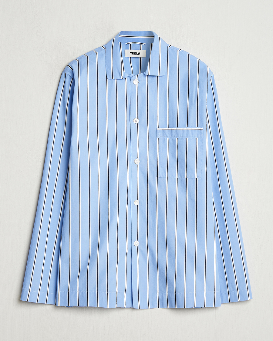Herr | Pyjamas & Morgonrockar | Tekla | Poplin Pyjama Shirt Basset Stripes