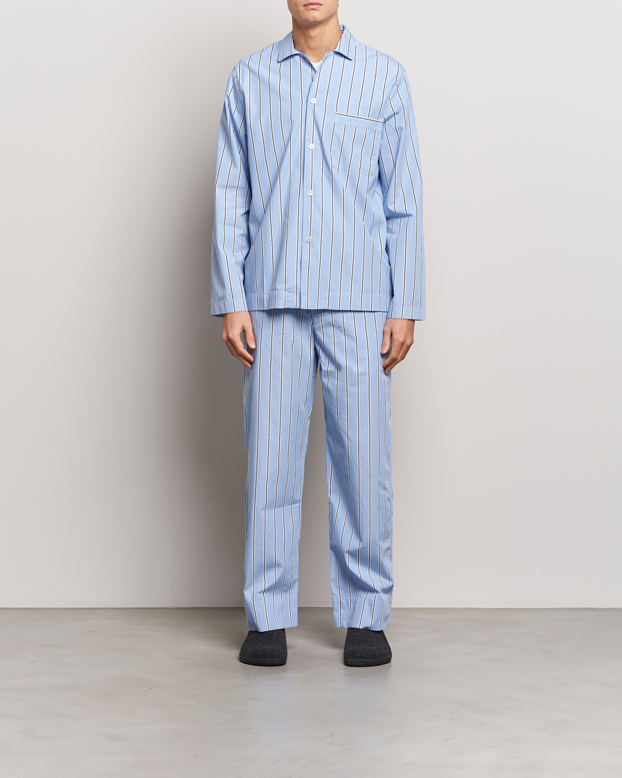 Herr | Pyjamas & Morgonrockar | Tekla | Poplin Pyjama Shirt Basset Stripes