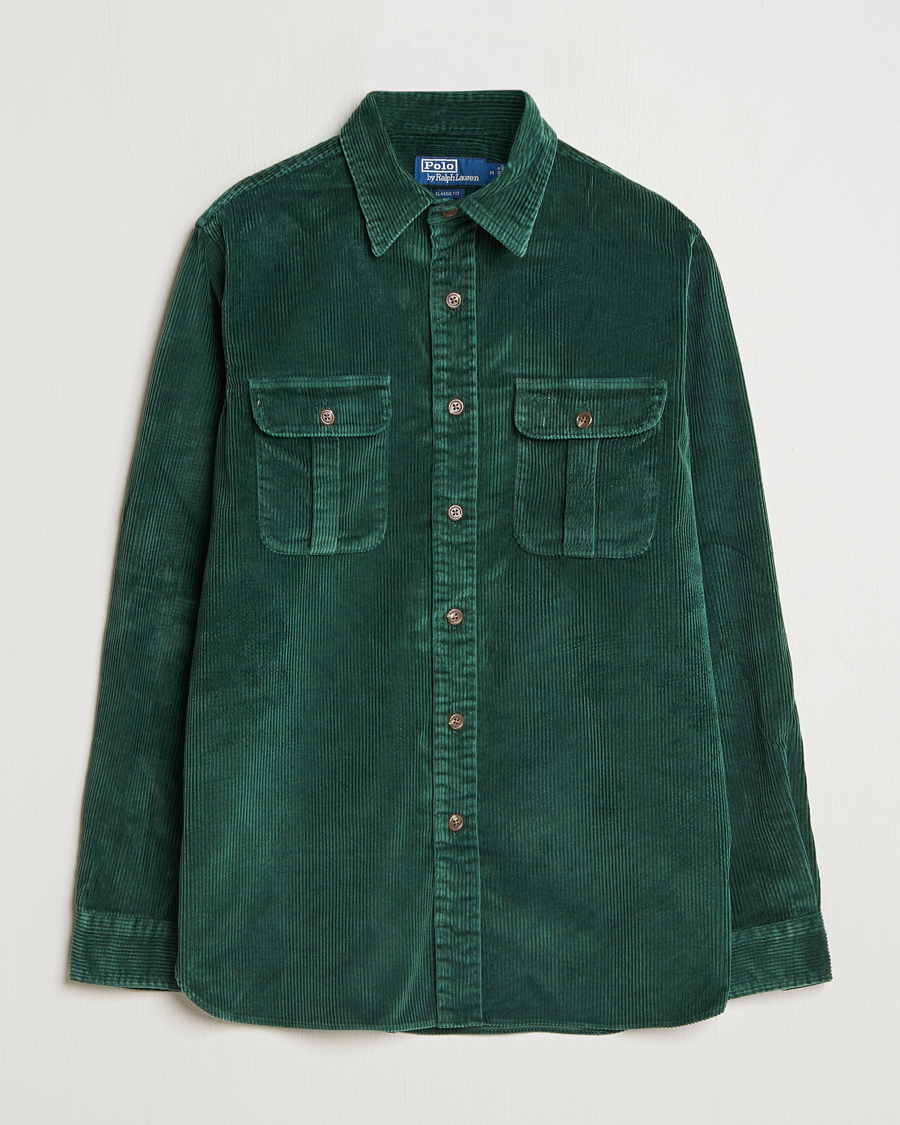Herr | Skjortor | Polo Ralph Lauren | Corduroy Patch Shirt Moss Agate