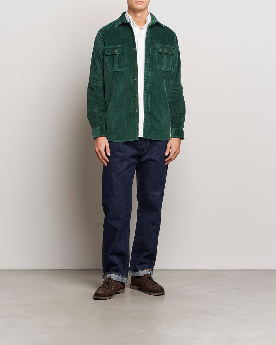 Herr | Skjortor | Polo Ralph Lauren | Corduroy Patch Shirt Moss Agate
