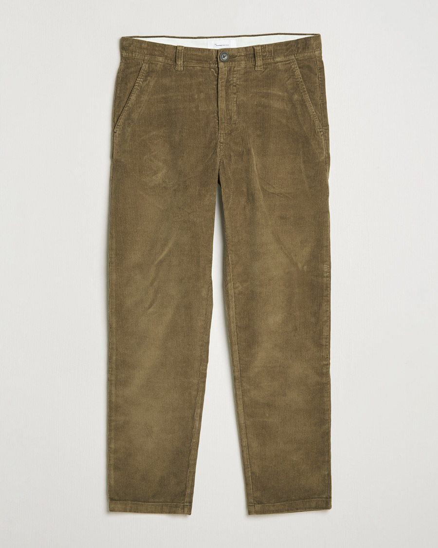 Herr | Byxor | KnowledgeCotton Apparel | Chuck Regular Cord Trousers Olive