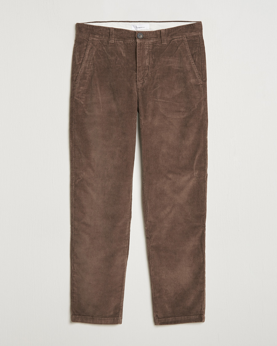Herr | Byxor | KnowledgeCotton Apparel | Chuck Regular Cord Trousers Chocolate
