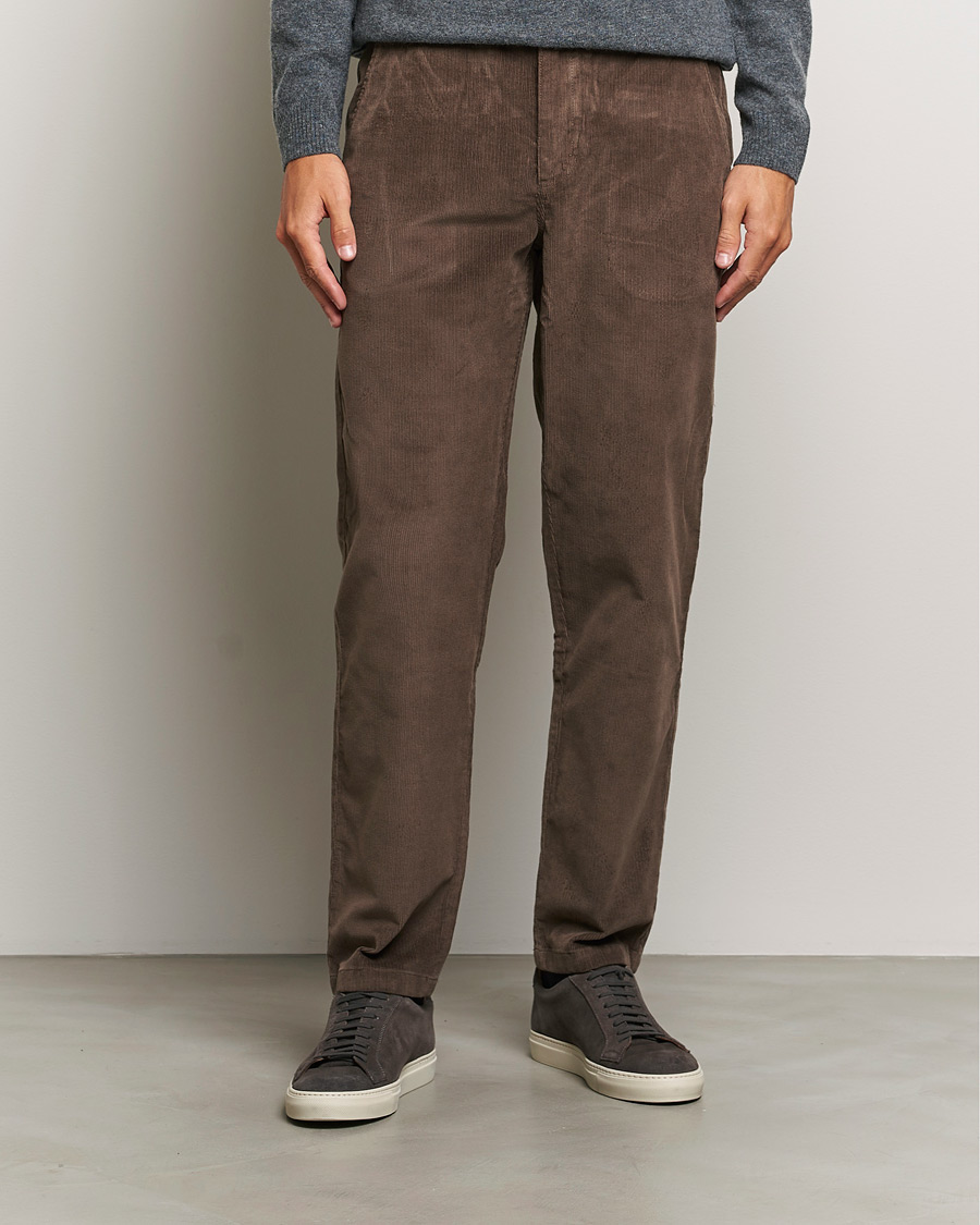 Herr | Byxor | KnowledgeCotton Apparel | Chuck Regular Cord Trousers Chocolate