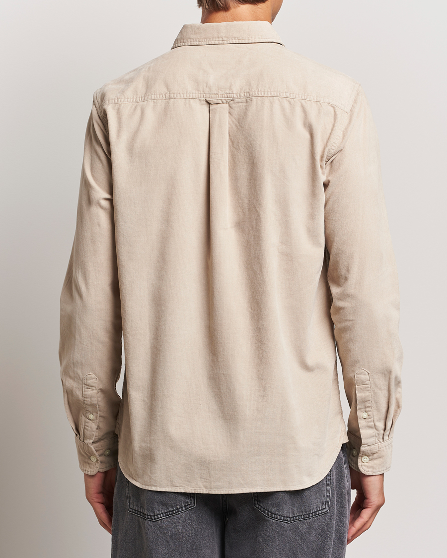 Herr | Skjortor | KnowledgeCotton Apparel | Regular Fit Corduroy Shirt Beige