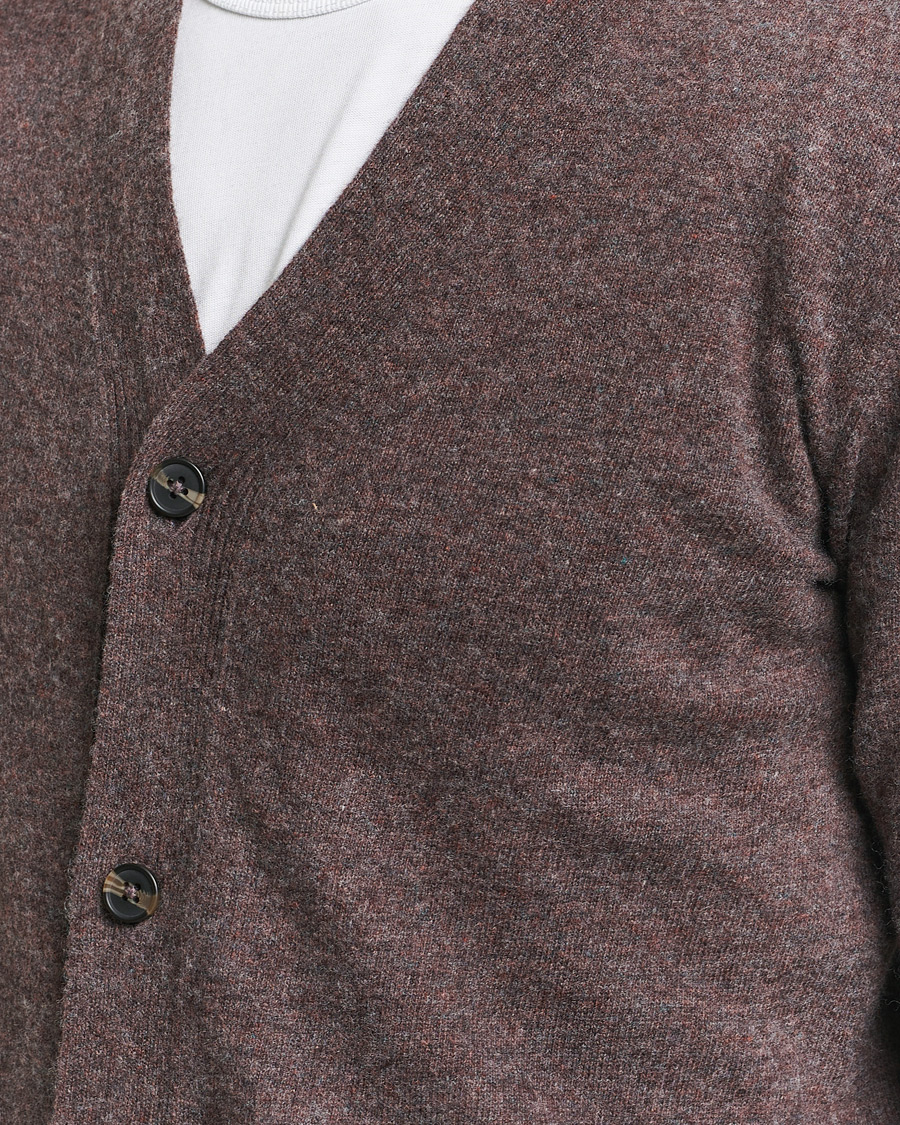 Herr | Tröjor | KnowledgeCotton Apparel | Lambswool Cardigan Brown