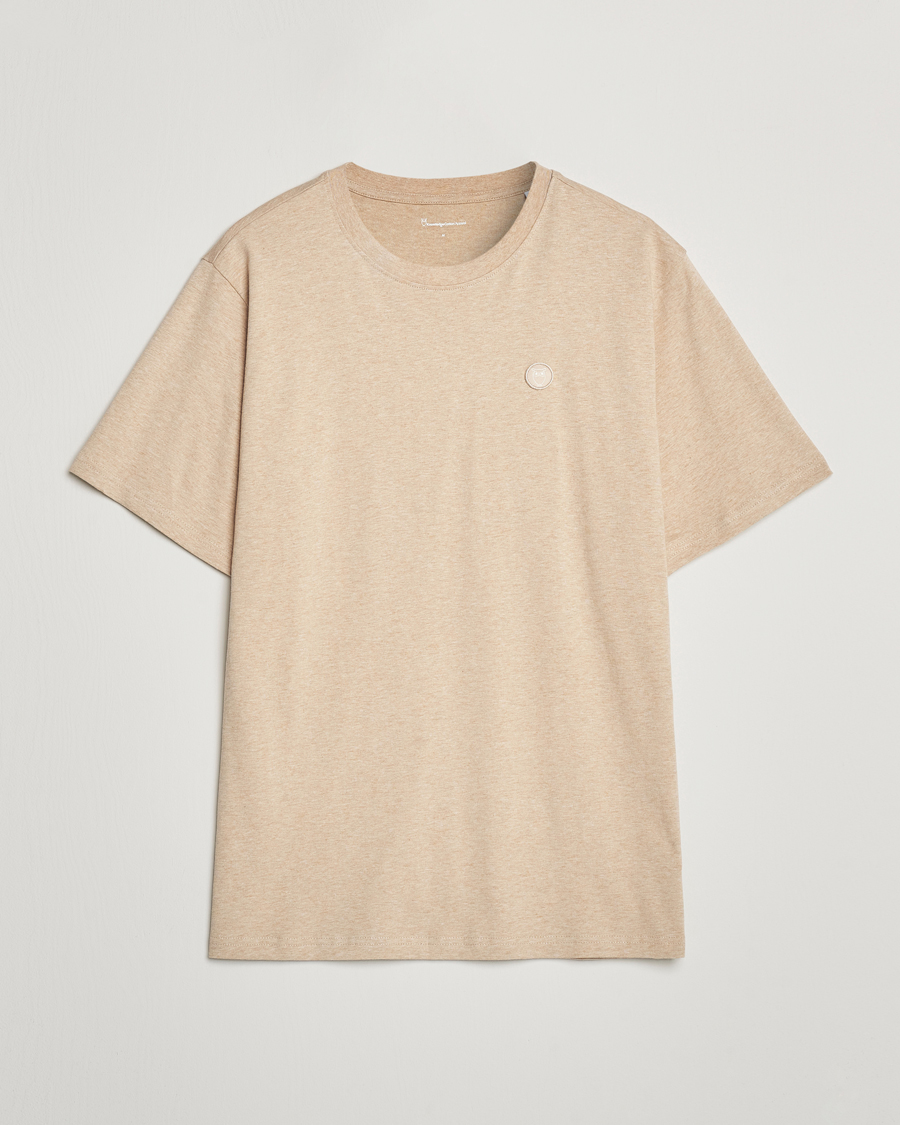 Herr | T-Shirts | KnowledgeCotton Apparel | Loake Badge T-Shirt Safari Melange