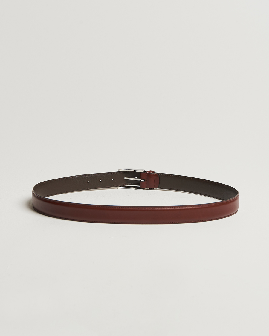Herr | Bälten | Anderson's | Leather Suit Belt 3 cm Brown