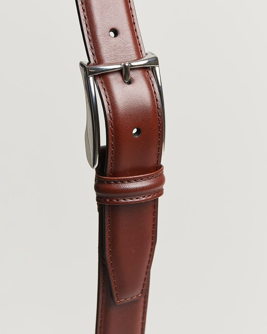 Herr | Bälten | Anderson's | Leather Suit Belt 3 cm Brown