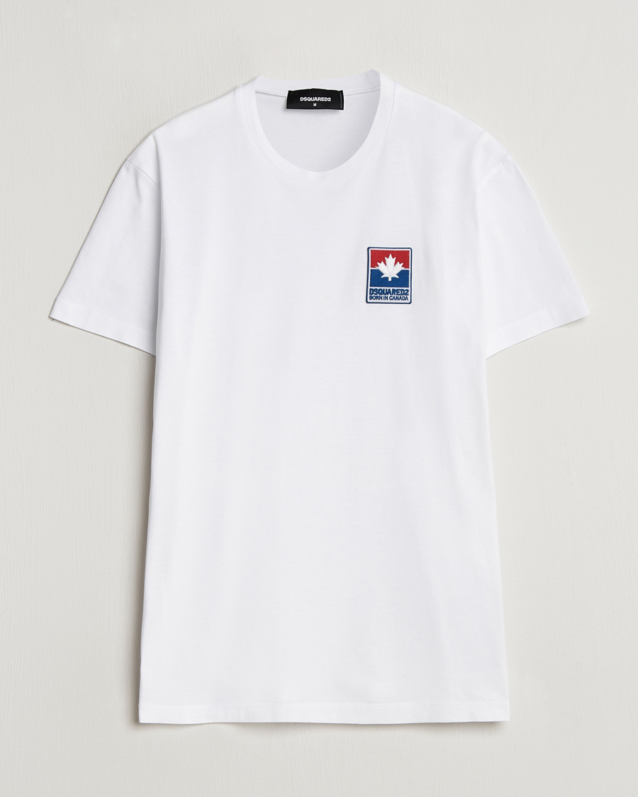 Herr | T-Shirts | Dsquared2 | Cool Fit Leaf T-Shirt White