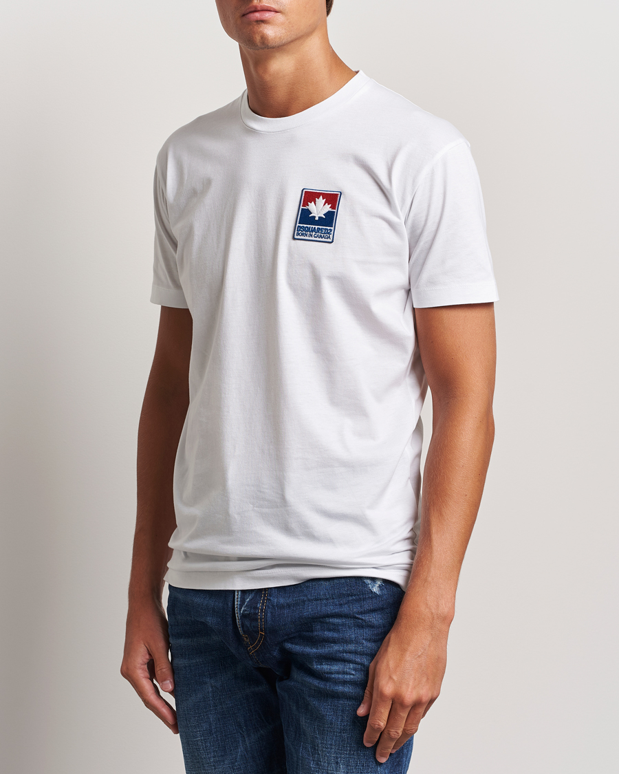 Herr | T-Shirts | Dsquared2 | Cool Fit Leaf T-Shirt White